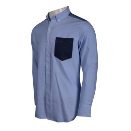 R275 Men's Contrast Long Sleeve Shirt 65% Cotton 35 Dimensional HK Shirt Supplier R275 Men's Contrast Long Sleeve Shirt 65% Cotton 35 Dimensional HK Shirt Supplier